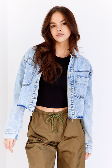 Malibu Cropped Denim Jacket