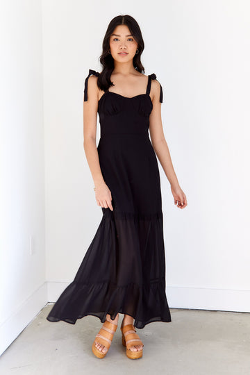 SALE - Tena Tie Strap Midi Dress