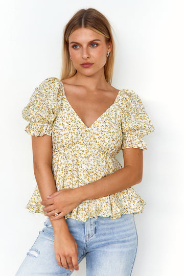 Holly Floral Tie Back Blouse