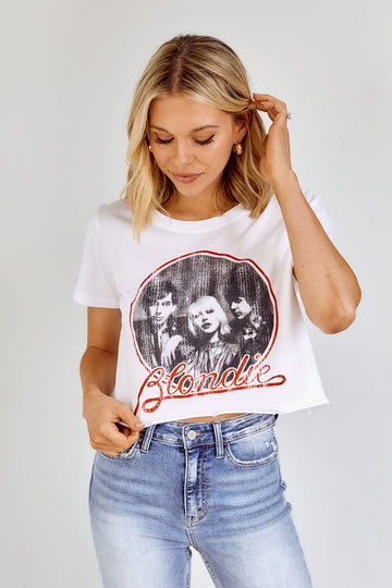 Blondie Cropped Graphic Tee