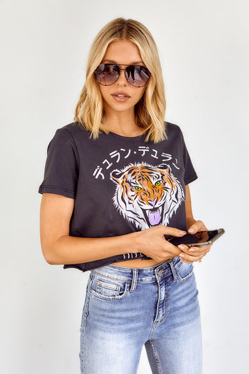 Duran Duran Tiger Cropped Graphic Tee