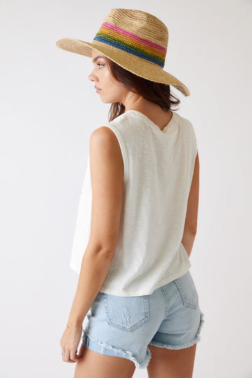 SALE - Bree Rainbow Raffia Hat
