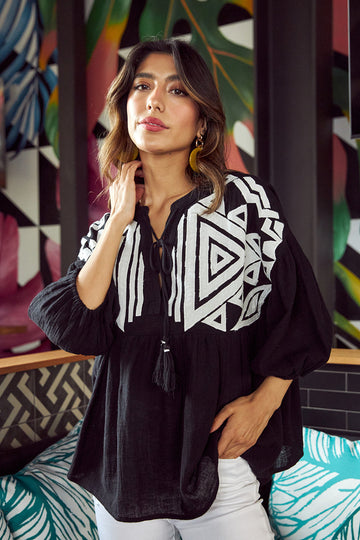 SALE- Ottilie Geometric Top