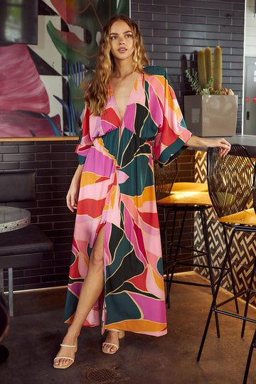 Saint George Kimono Maxi Dress