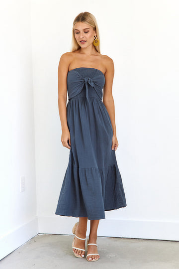 Sara Strapless Midi Dress