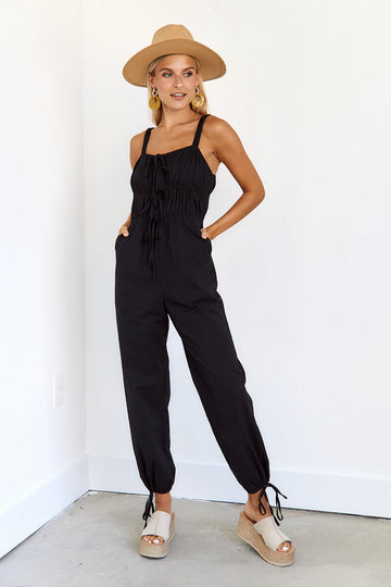 SALE- Fiona Tie Front Jumpsuit