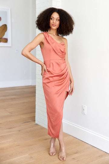 SALE - Allette One Shoulder Midi Dress