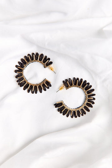 Reverie Raffia Trim Earrings