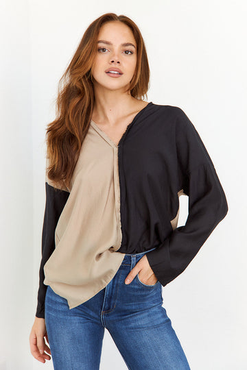SALE - Aiza Colorblock Blouse