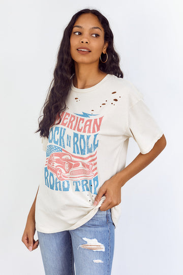 American Rock & Roll Distressed Graphic Tee