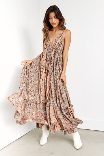 SALE- Devyn Maxi Ruffle Dress