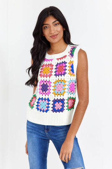 SALE - Irelynn Crochet Sweater Vest
