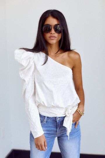 Banks One Shoulder Animal Print Top