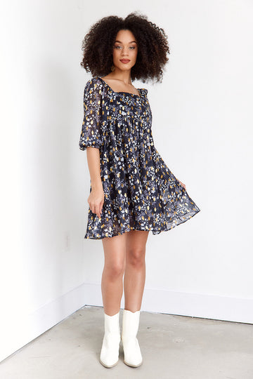 SALE - Betty Printed Babydoll Dress