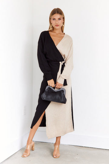 SALE - Milka Wrap Sweater Maxi Dress