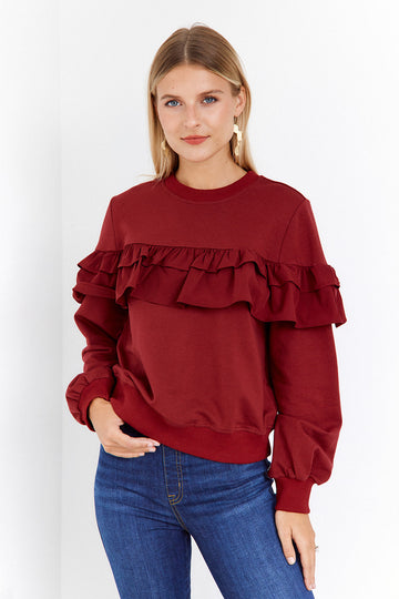 SALE - Sierra Ruffle Detail Sweatshirt