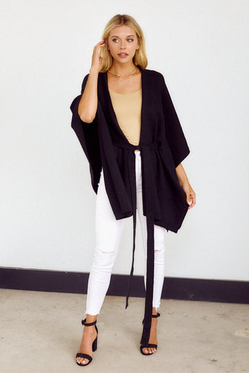 Vermont Tie Waist Poncho