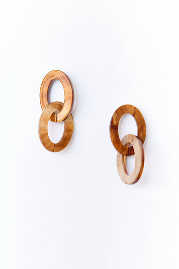 Whitley Acrylic Oval Link Earrings