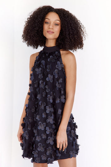 Marcella Textured Floral Mini Dress