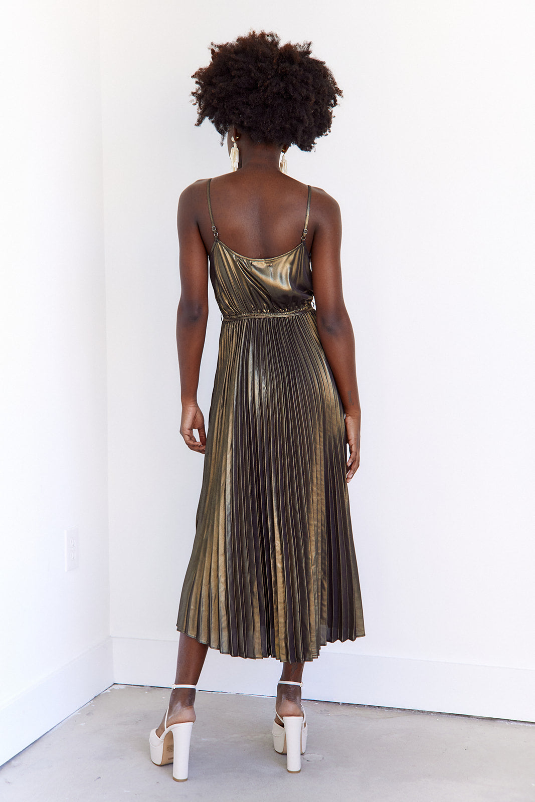 SALE - Gianna Pleated Midi Dress