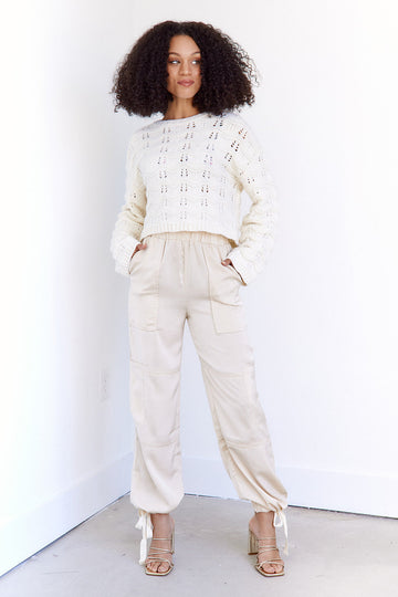 SALE - Ambrose Satin Cargo Joggers