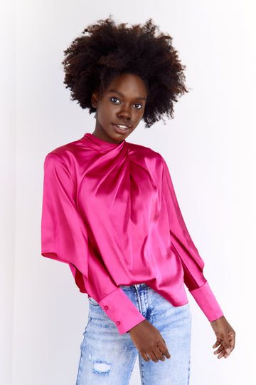 SALE - Ahna High Neck Blouse