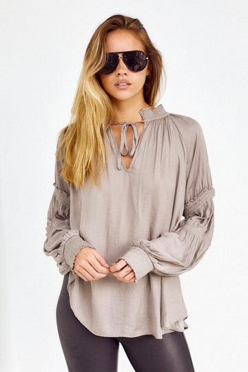 Tinsley Smocked Sleeve Top