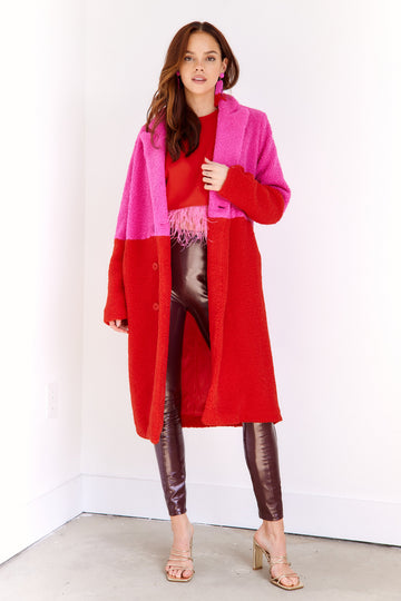 SALE - Evie Two Toned Long Coat
