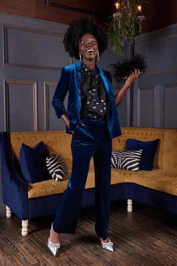 Claudell Velvet Wide Leg Pant