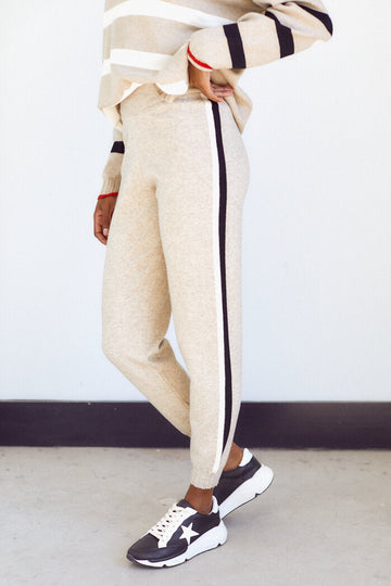 Junie Track Stripe Knit Jogger
