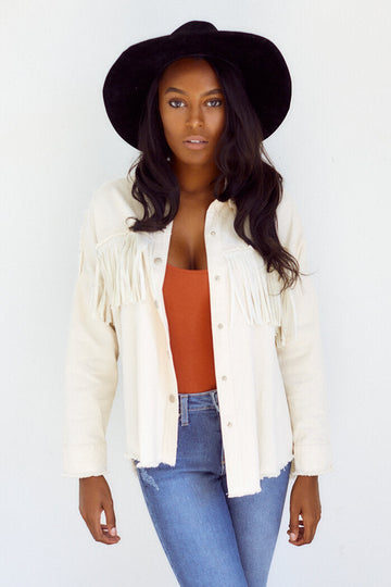 Idora Fringe Detail Button Down Shirt