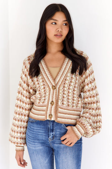 Suzanne Bubble Sleeve Cardigan