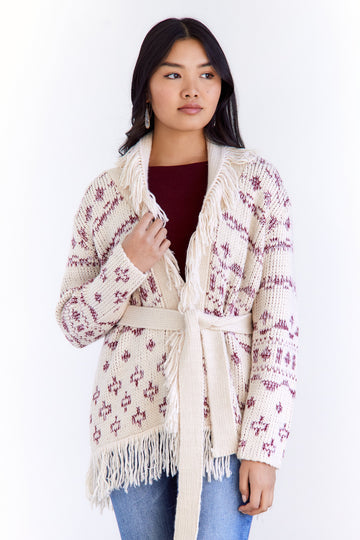 SALE - Aida Fringe Tie Cardigan