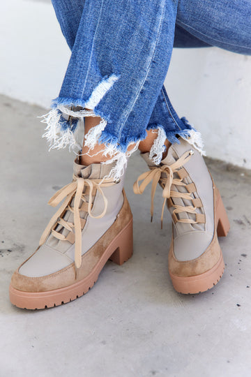 SALE - Mills Lace Up Platform Combat Boot