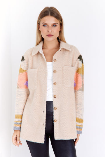 SALE - Simone Printed Sleeve Jacket