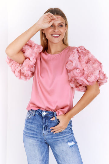 SALE - Becca Rose Sleeve Detail Top