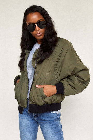 Lottie Bomber Style Puffer Jacket