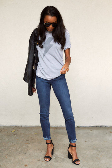 Richmond High Rise Distressed Hem Skinny Jean