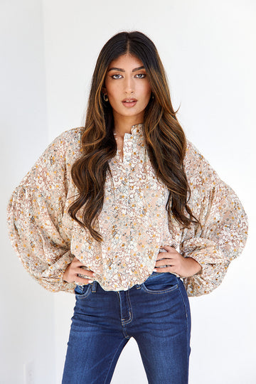 Barnie Floral Cropped Blouse