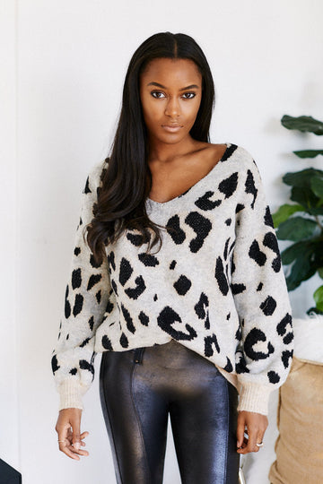 Nadia Leopard Print Sweater