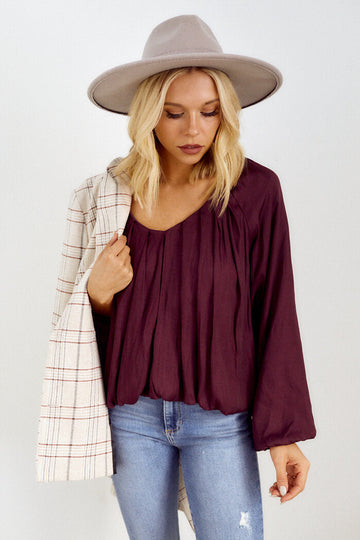 Orlena Balloon Sleeve Blouse