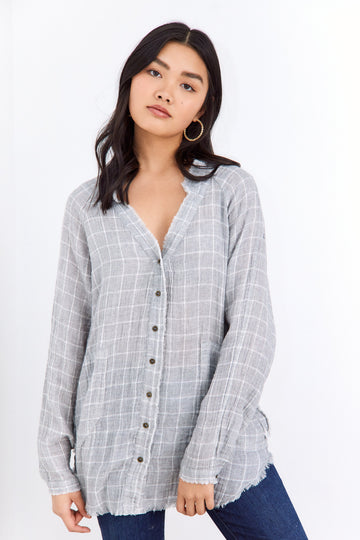 SALE - Nikki Woven Button Front Tunic