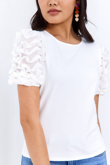 SALE - Adelaide Contrast Ruffle Detail Top