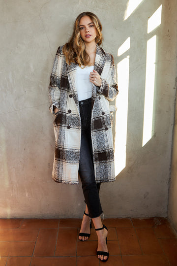 Danielle Oversized Plaid Coat