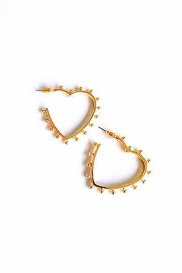 Adelia Deco Heart Hoops