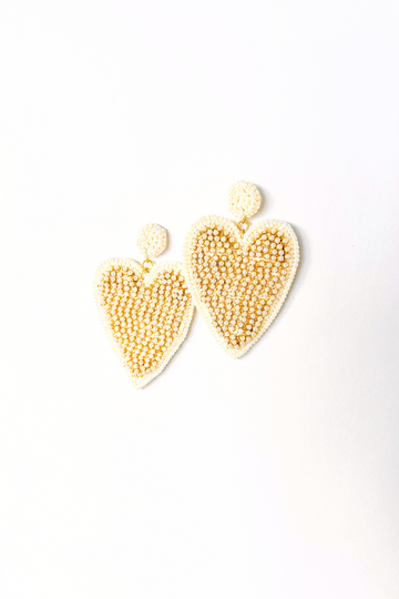 Norma Beaded Heart Earrings