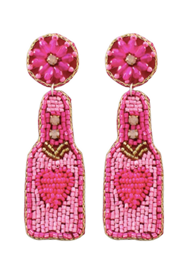 Nova Champagne Bottle Earrings