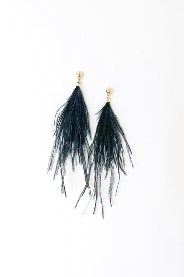 Vivica Oversized Feather Earrings