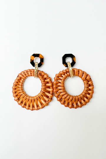 SALE - Miriam Rattan Drop Earrings