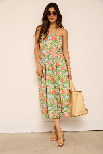 Beatrice Floral Pleated Midi Dress
